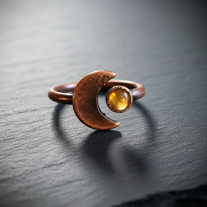 Citrine Moon Ring - Hero