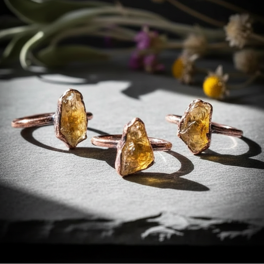 Citrine Ring – Flat Lay