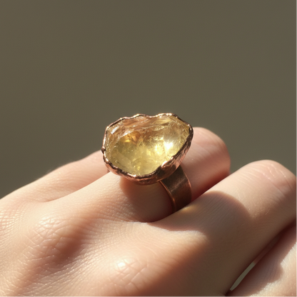 Citrine Ring On Hand Restyle
