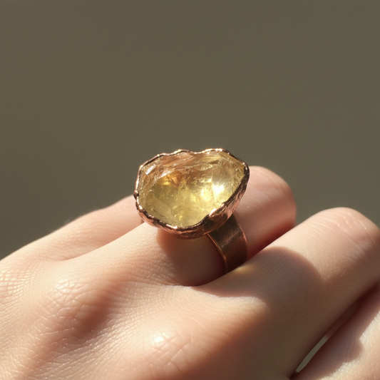 Citrine Ring On Hand Restyle