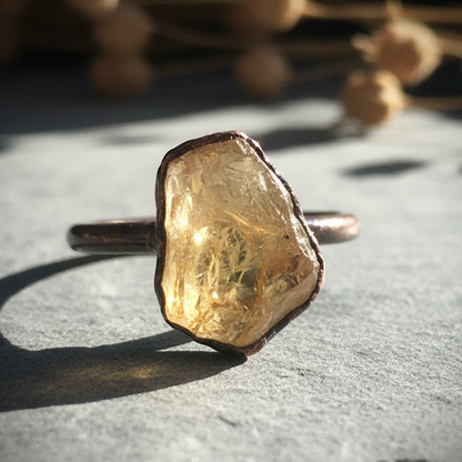 Citrine Statement Ring – Close Up