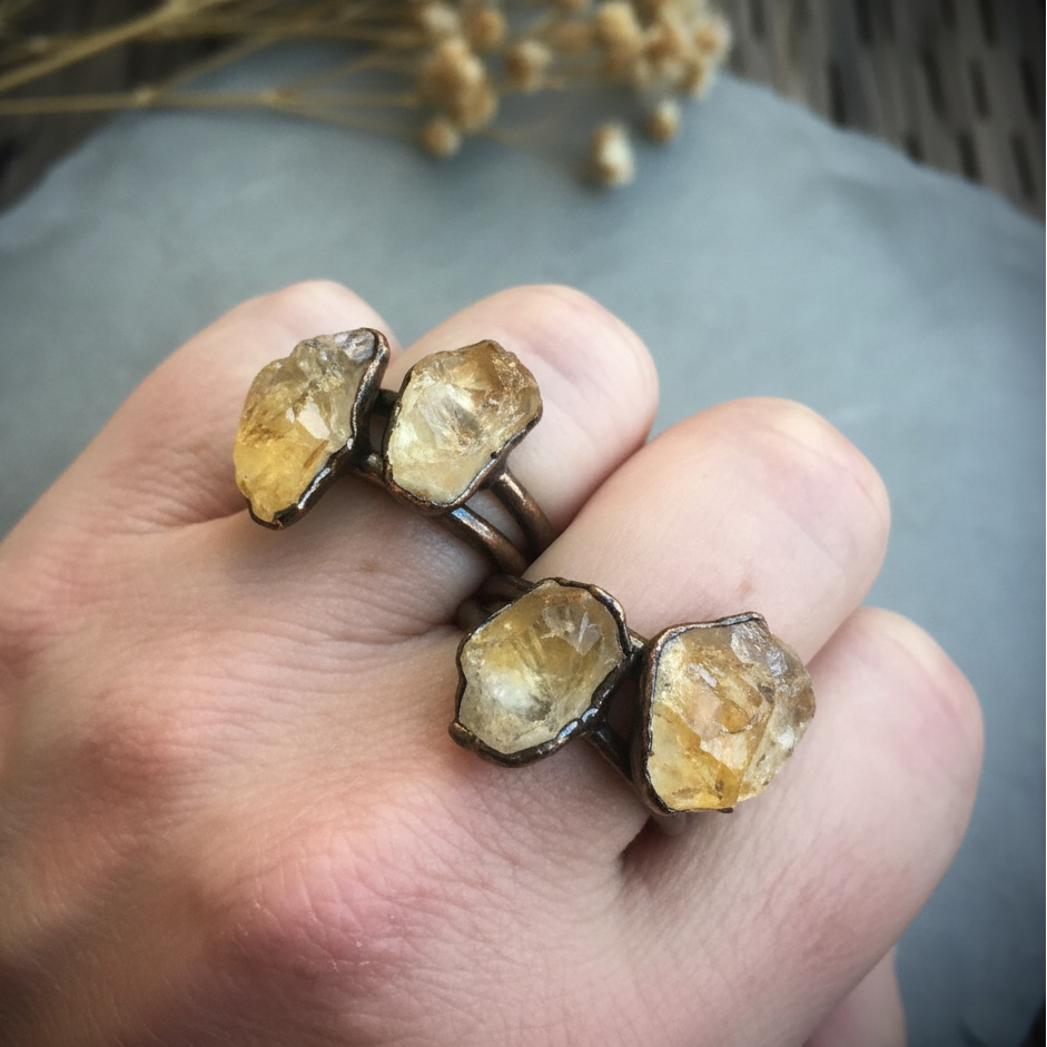 Citrine Statement Ring – Hand Shot Final