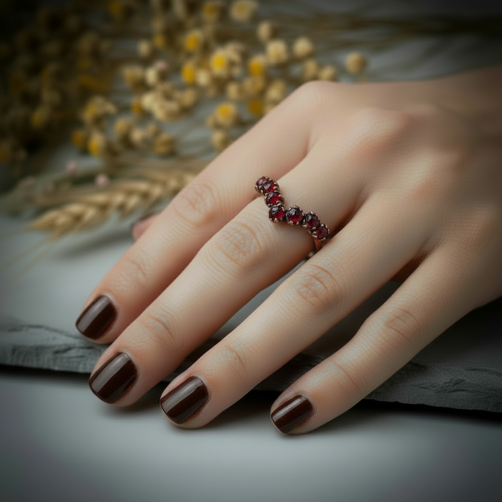 Garnet Chevron Hand Shot