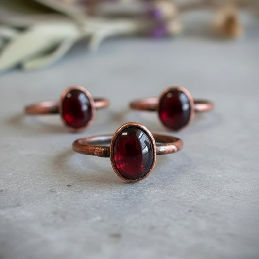 Garnet Rings — Antique Copper Group