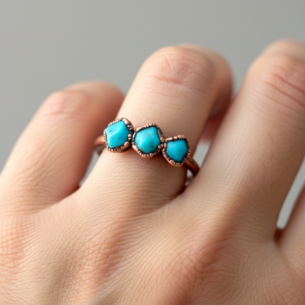 Hand shot - antique copper