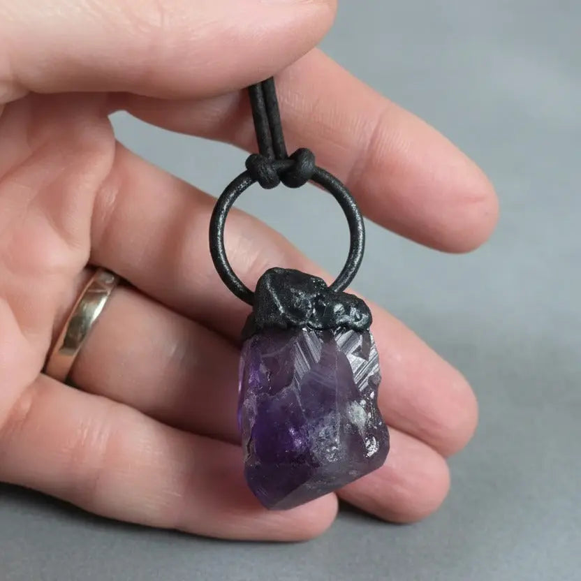 Amethyst Necklace | Electroformed Copper Jewelry