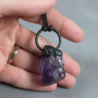 Amethyst Necklace | Electroformed Copper Jewelry