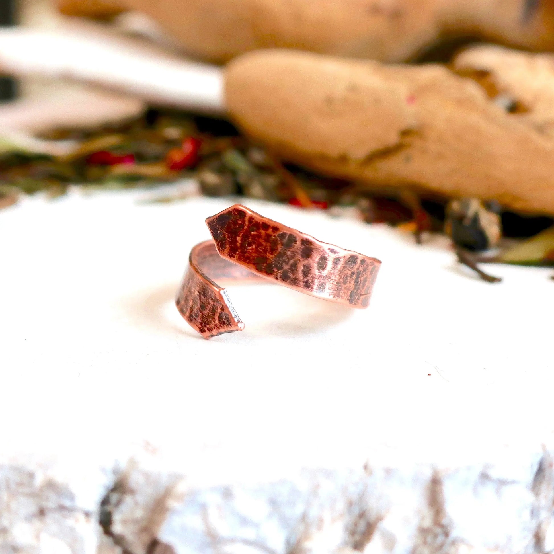Arrow Wide Band Copper Ring, Arrow Antique Copper Ring, Electroformed Copper Jewelry, Valentines Gift Blackbird & Sage Jewelry