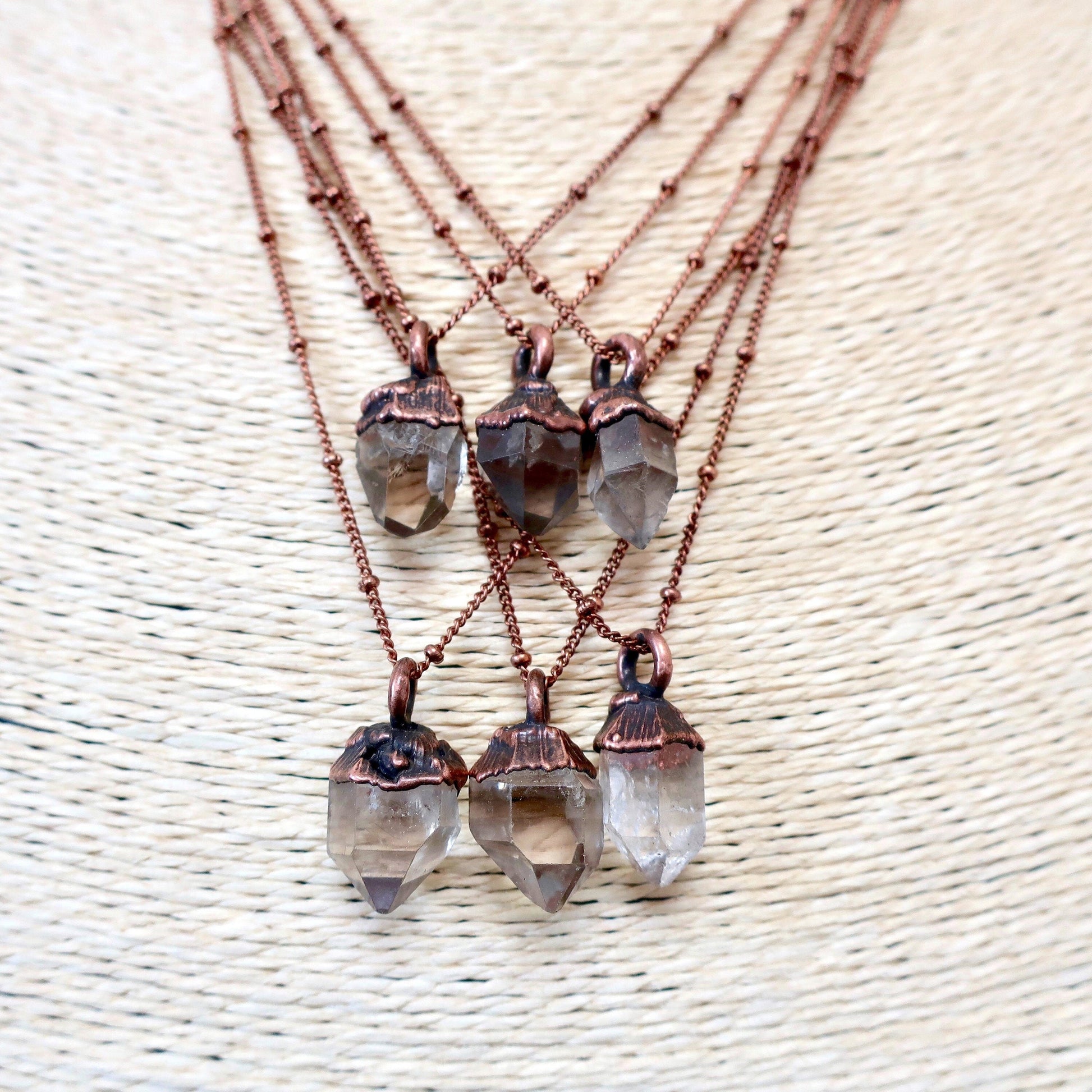 Raw Quartz Point Necklace, Quartz Jewelry, Crystal Pendant, Quartz Necklace, Rustic Jewelry, Copper and Crystals, Healing Stones Blackbird & Sage Jewelry