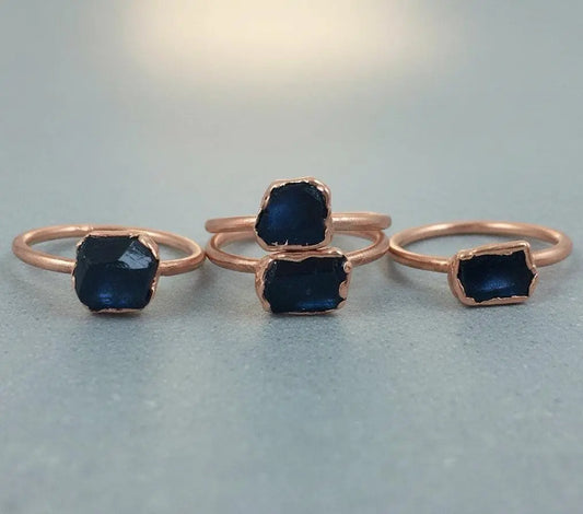 Copper Raw Black Tourmaline Ring - A Shield of Grounding | By Blackbird & Sage