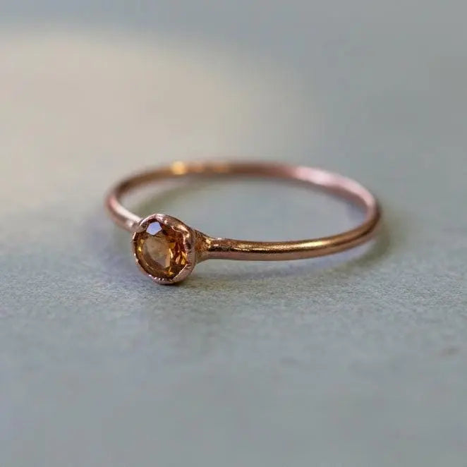 Copper Citrine Ring - Blackbird & Sage Jewelry