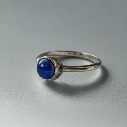 Lapis Lazuli Sterling Silver Ring - Size 7, Crystal Jewelry Gift, Holiday Present For Her - BlackbirdSageStudio