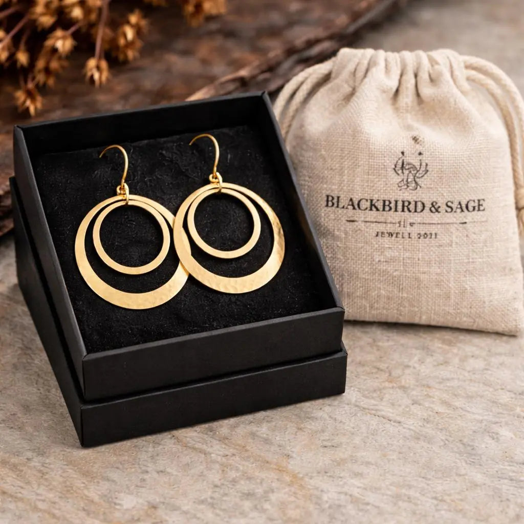 Handcrafted Bronze Quartz Earrings for Everyday Healing