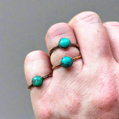 Unique Turquoise Ring - Handmade December Birthstone Jewelry Blackbird & Sage Jewelry