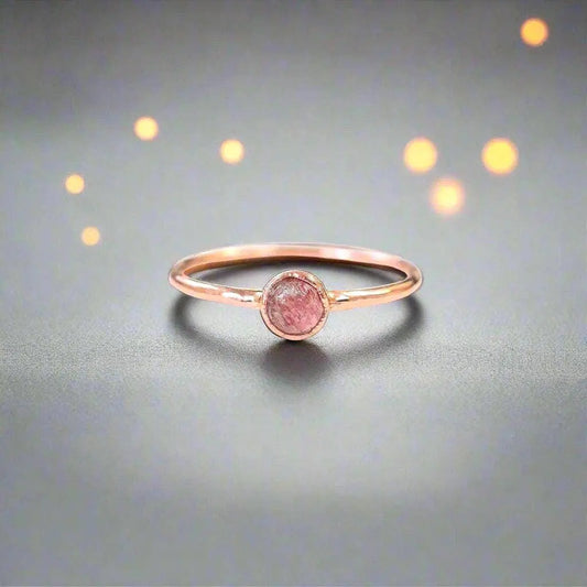 Strawberry Quartz Ring | Copper - Blackbird & Sage