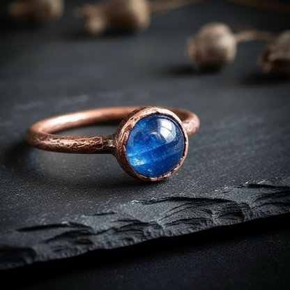Kyanite single ring close-up 1