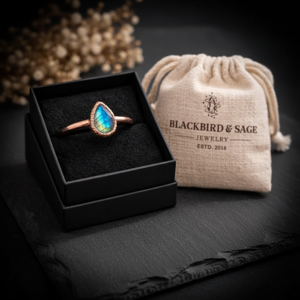 Labradorite original shot on dark charcoal slate