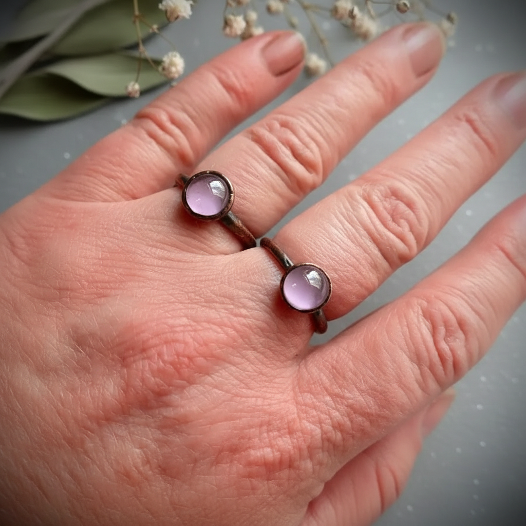 Lavender Amethyst Antique Hand Overhead