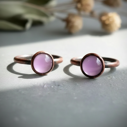 Lavender Amethyst Antique Upright Pair
