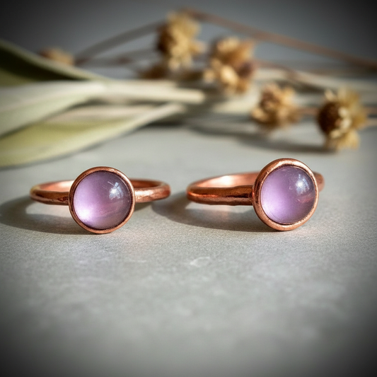 Lavender Amethyst Bright Upright Pair