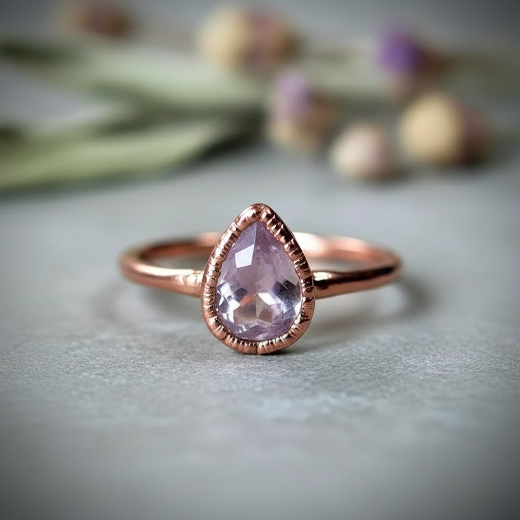 Lavender Amethyst Overhead Flat Lay