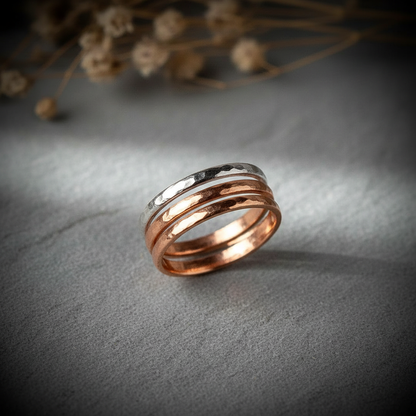 Mixed Metal Stacking Rings Slate 3