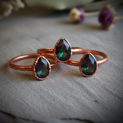 Mystic Topaz Ring Bright Copper