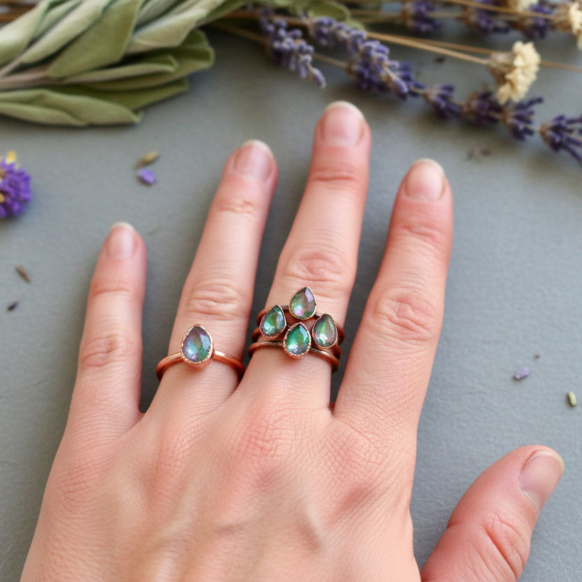 Mystic Topaz Ring Hand Shot