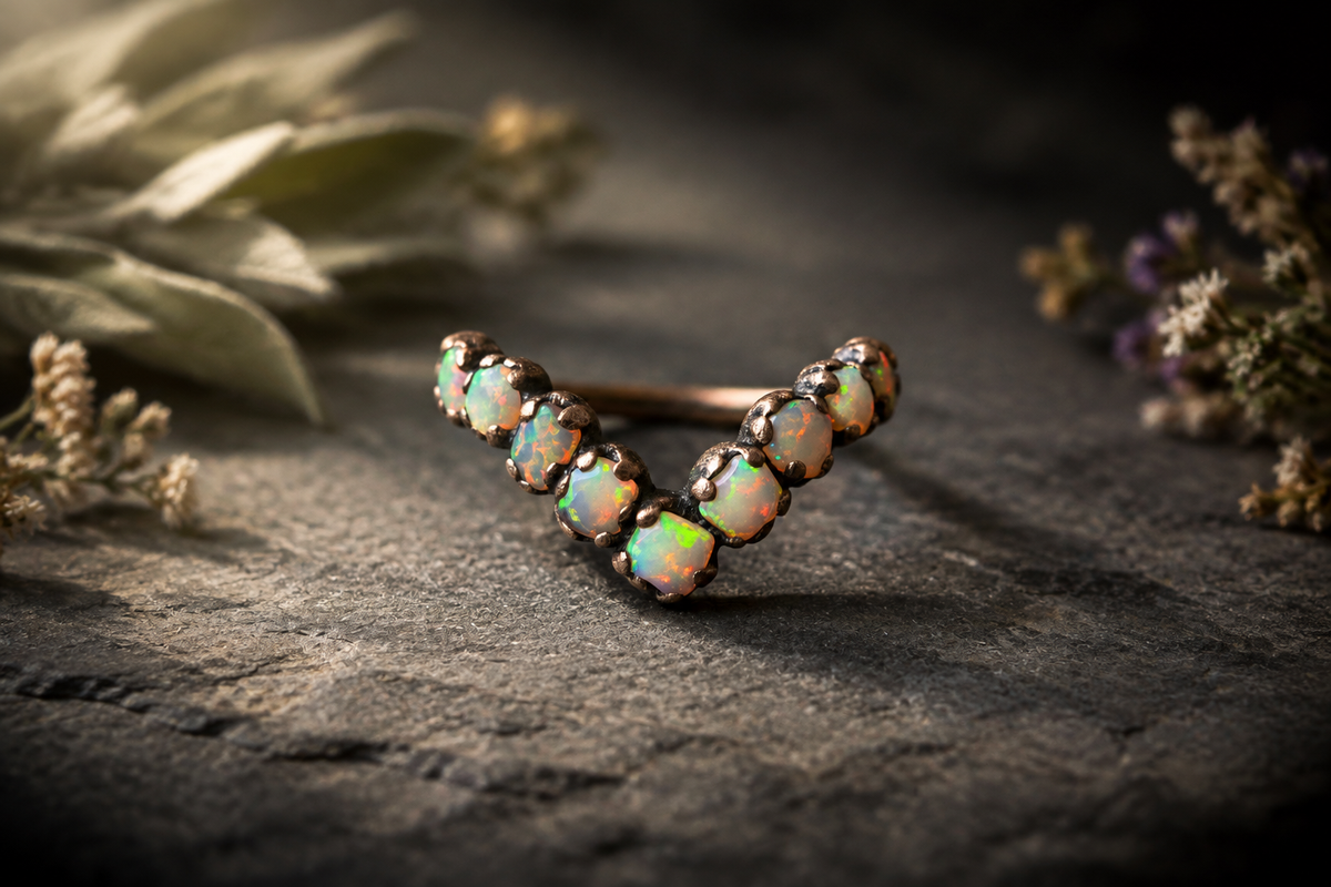 Opal chevron ring collection banner