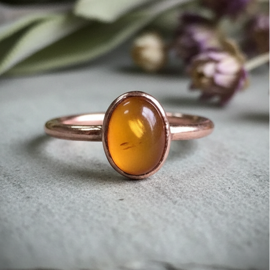 Oval Amber RTS Ring Hero