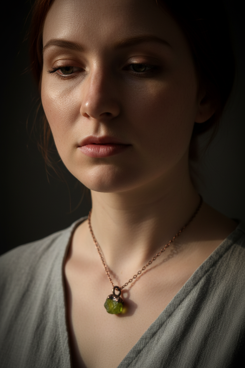 Peridot Pendant Model Shot
