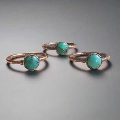 Simple Turquoise Ring - Handmade December Birthstone Jewelry