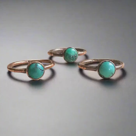 Simple Turquoise Ring - Handmade December Birthstone Jewelry
