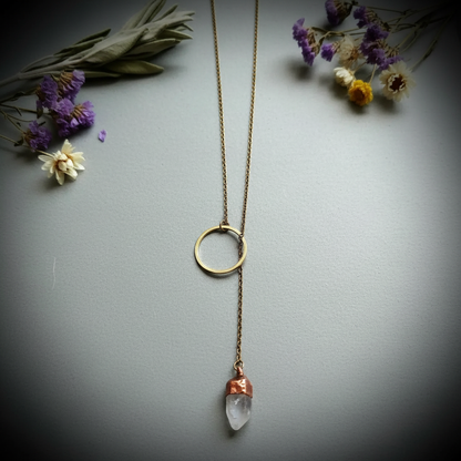 Quartz Lariat Long Flat Lay