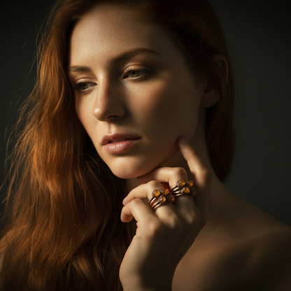 Raw Amber 10mm Model Shot
