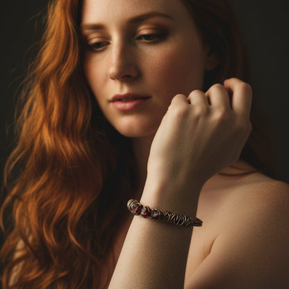 Raw Garnet Cuff — Model