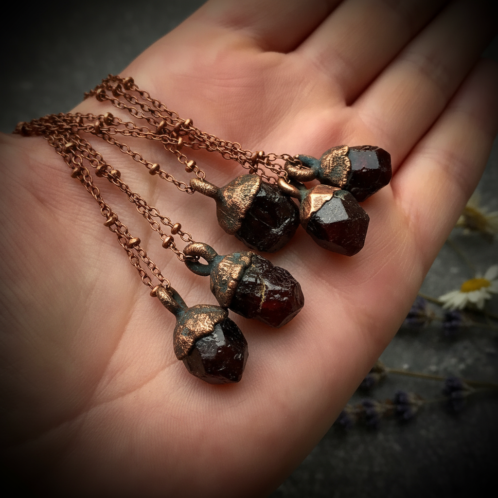 Raw Garnet Hand Shot