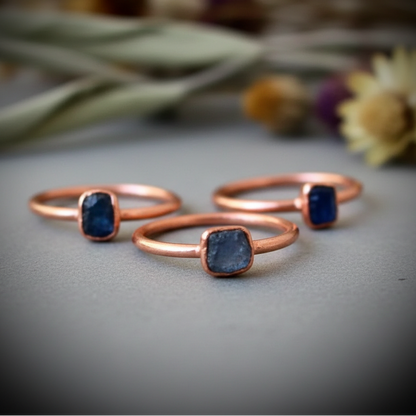 Raw Sapphire Ring Stone Variation