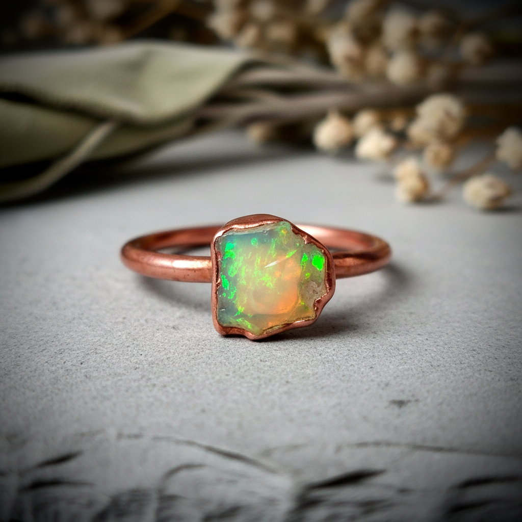Raw Welo Opal Ring Hero