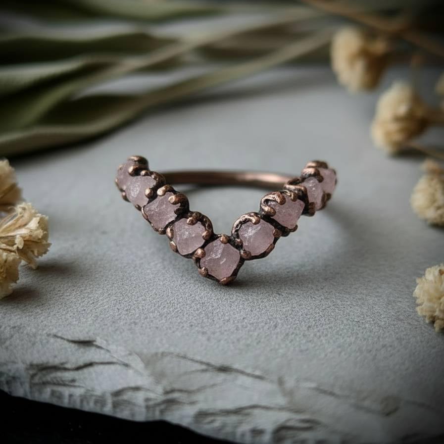 Rose Quartz Chevron - Overhead