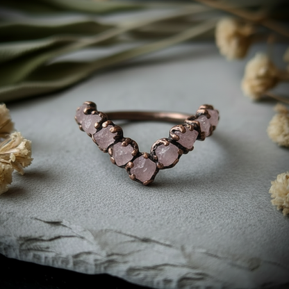 Rose Quartz Chevron - Overhead