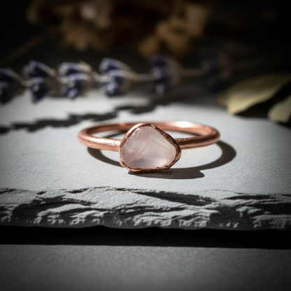 Rose Quartz Slate Edge Lightened