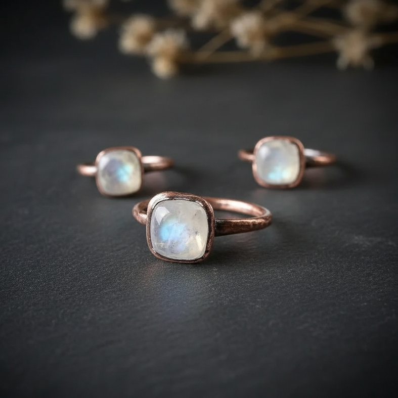 RTS cushion moonstone triangle cluster — brand enhanced