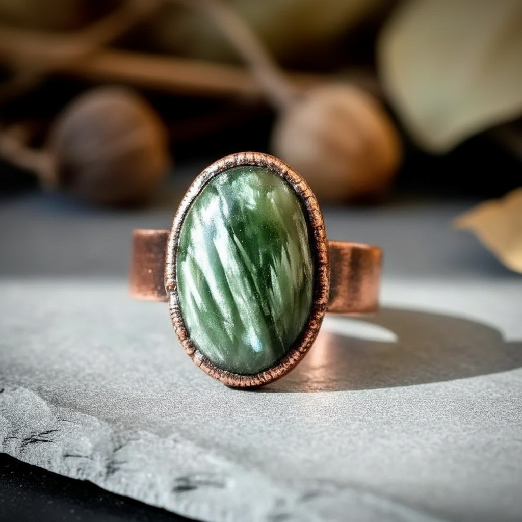 Seraphinite Ring Close-Up