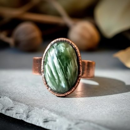 Seraphinite Ring Close-Up