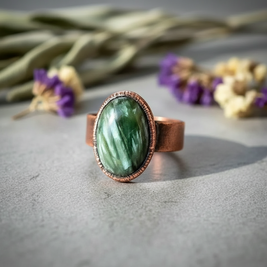 Seraphinite Ring Hero Flat Lay