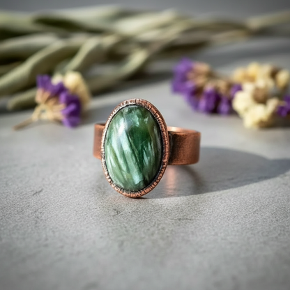 Seraphinite Ring Hero Flat Lay