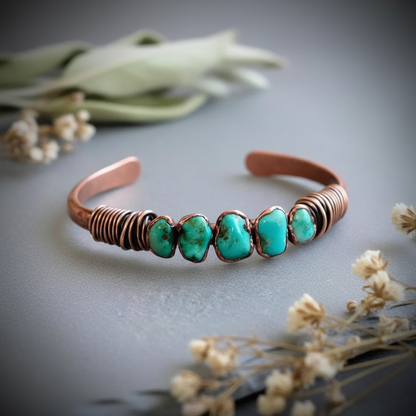 Sonoran Turquoise Cuff — Overhead