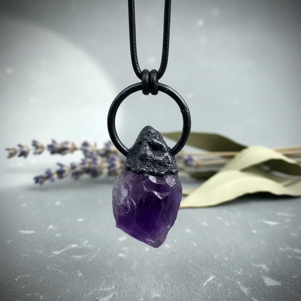 Statement Amethyst Hanging Slate 1