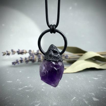 Statement Amethyst Hanging Slate 1